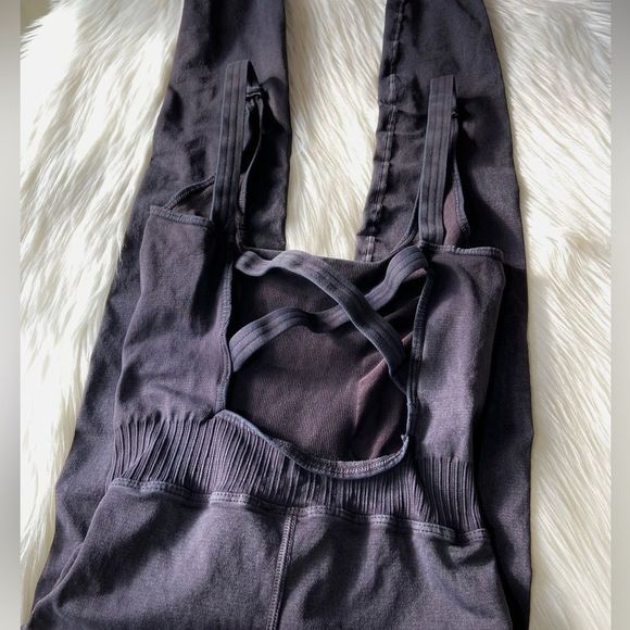 24. New Free People Good Movement Good Karma Onesie in Washed Black - Picture 5 of 10